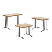 Vintage Rustic Brutalist Mimiset / Nesting Tables