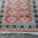 Handmade oriental carpet XXth Pink background 159 x 96 cm