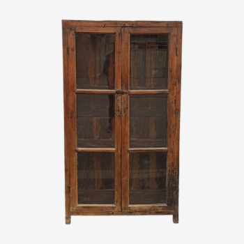 Armoire ancienne vitrée en bois