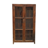 Armoire ancienne vitrée en bois