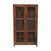 Armoire ancienne vitrée en bois