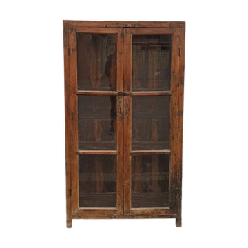 Old wooden glazed cabinet