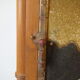 Ancien miroir triptyque Napoléon III décor japonisant bois façon bambou 78 cm