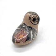Vintage ceramic owl from Mexico, hand-painted bird.