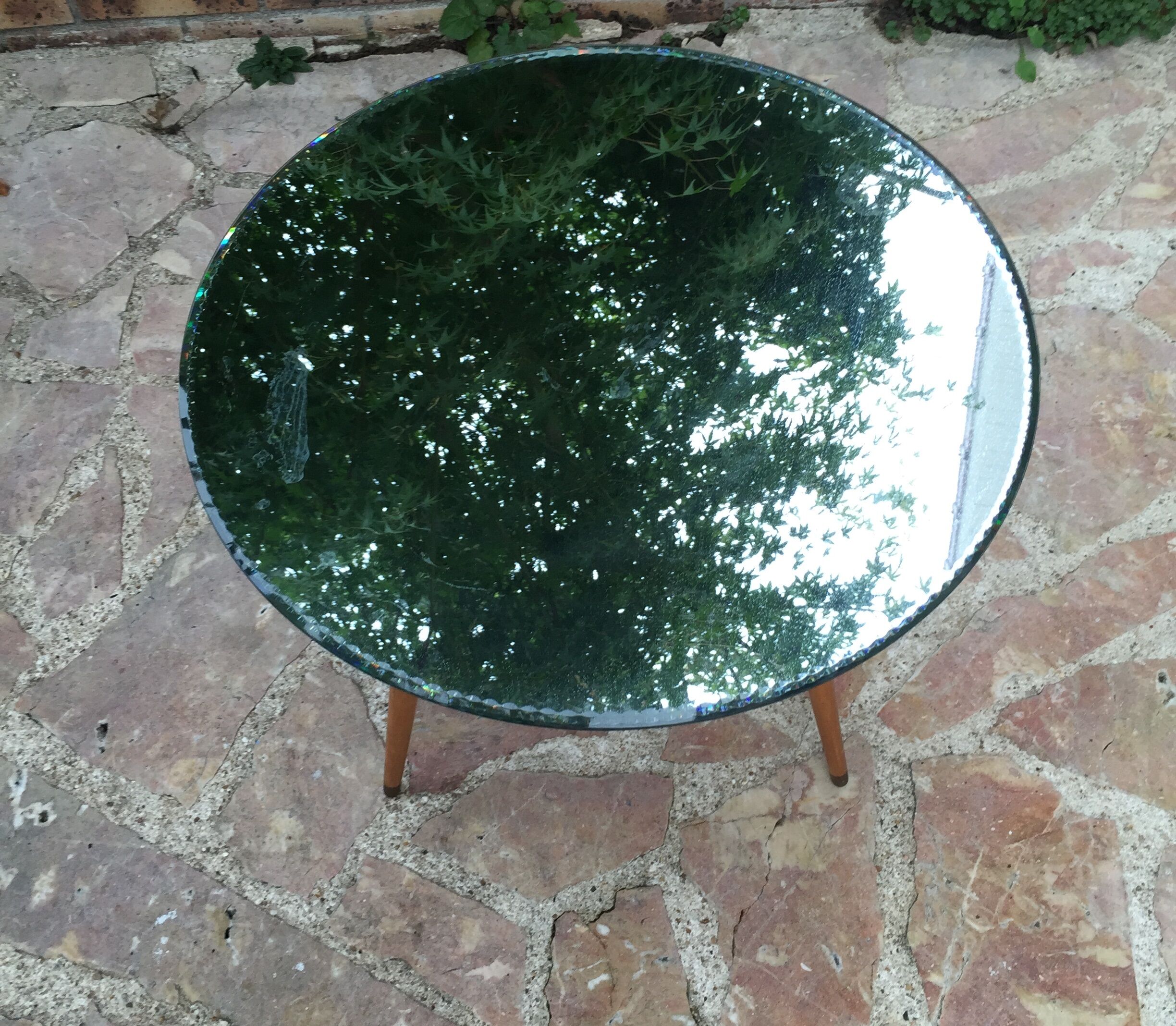 Tripod mirror side table