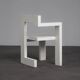 Asymmetrical modernist wooden chair, Netherlands, 1970s