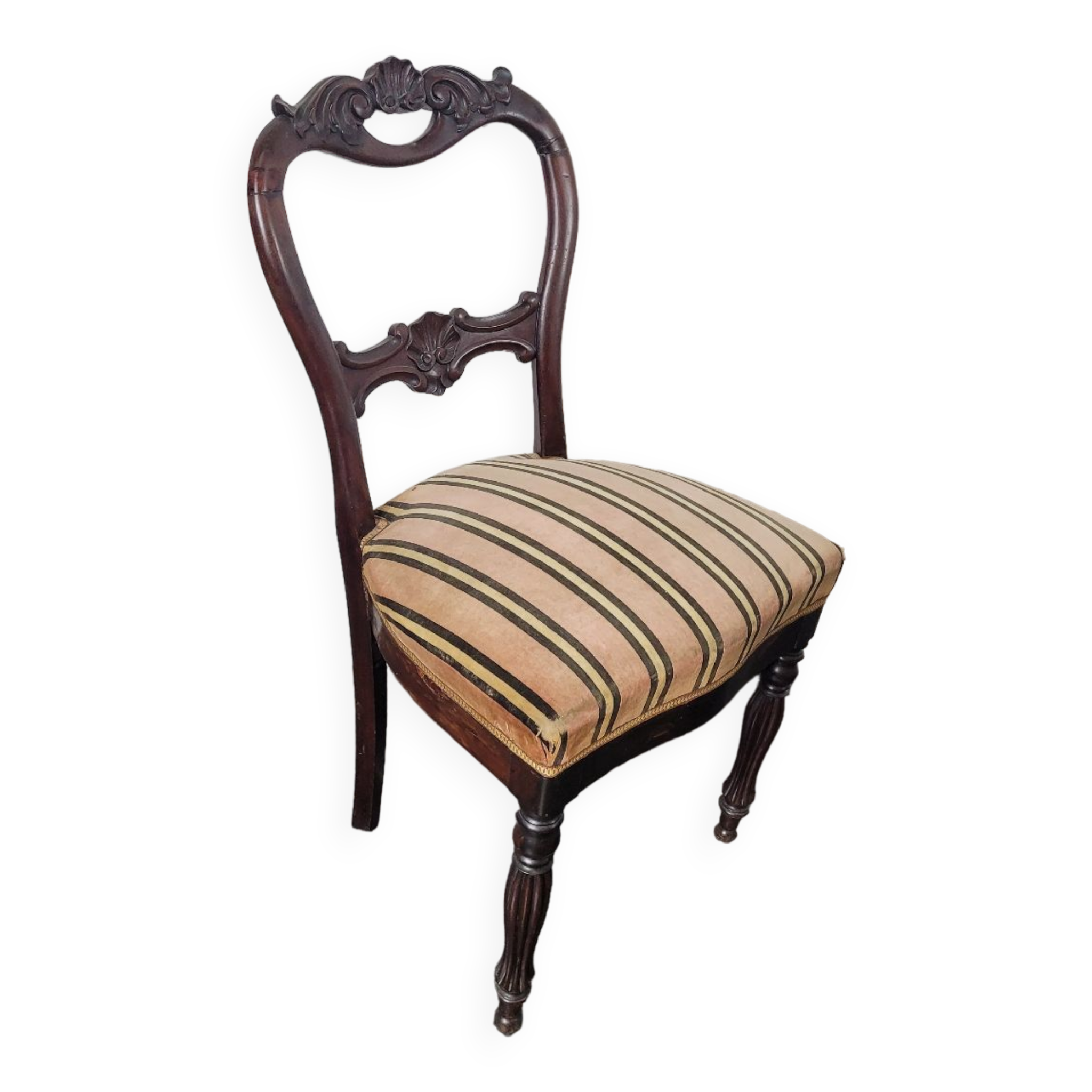 Chaise style Louis Philippe en acajou