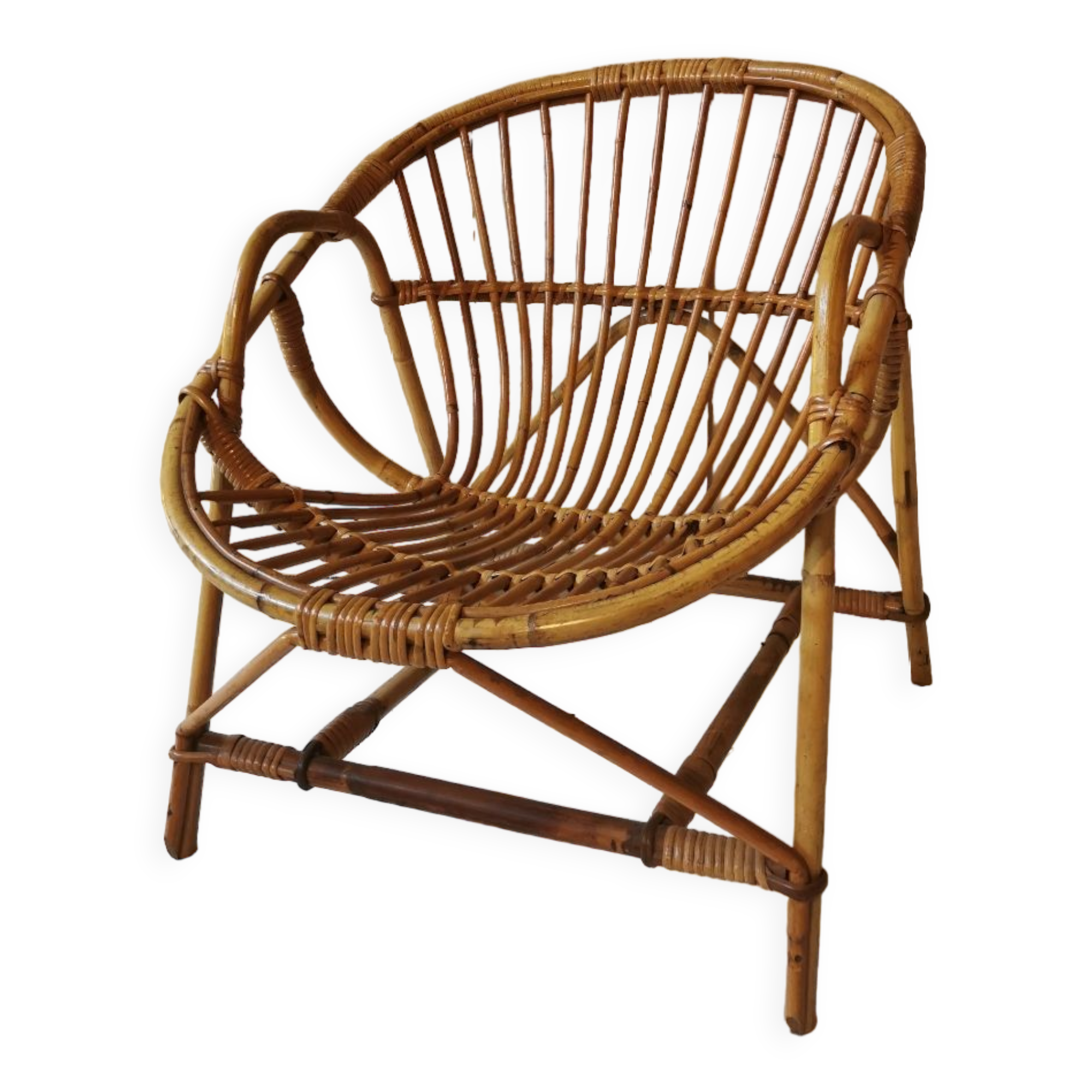 Rattan armchair