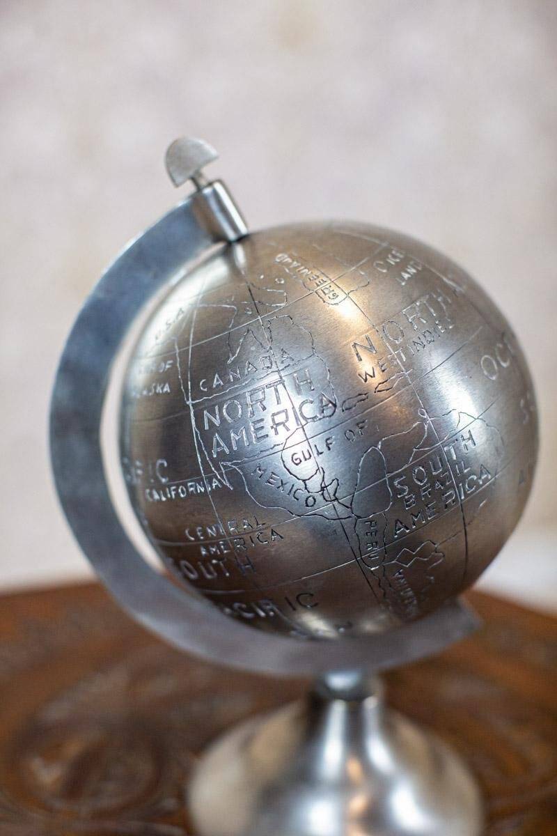 Vintage Decorative Metal Globe, 1950s
