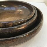 Series of three hollow plates in Jean Marais ceramic