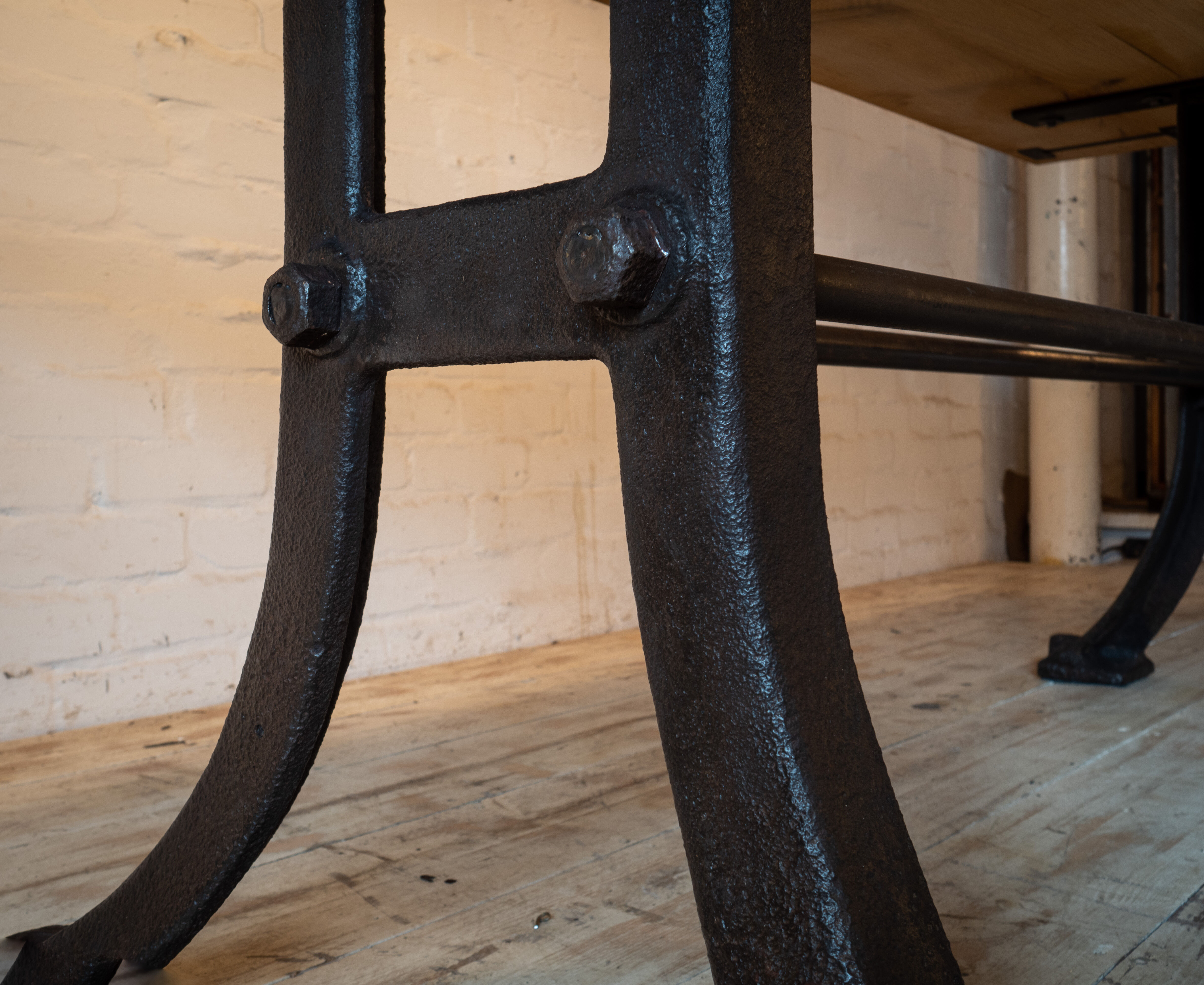 Industrial table oak