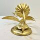Gold leaf metal flower wall sconce, 1970s-1980s, Hollywood Regency Masca