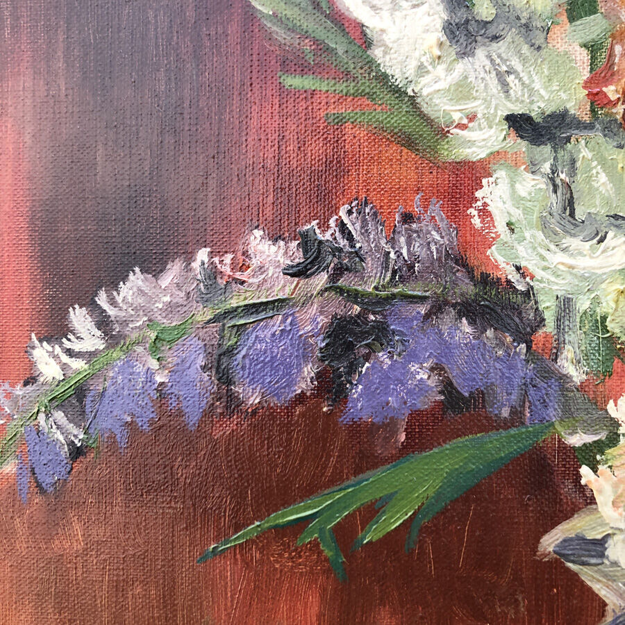 old painting "The gladioli"