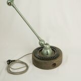 Table lamp jielde 2 arms on wooden base