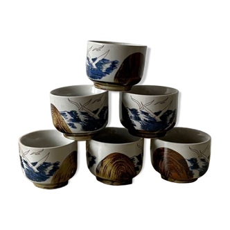 Set of 6 Asian cups