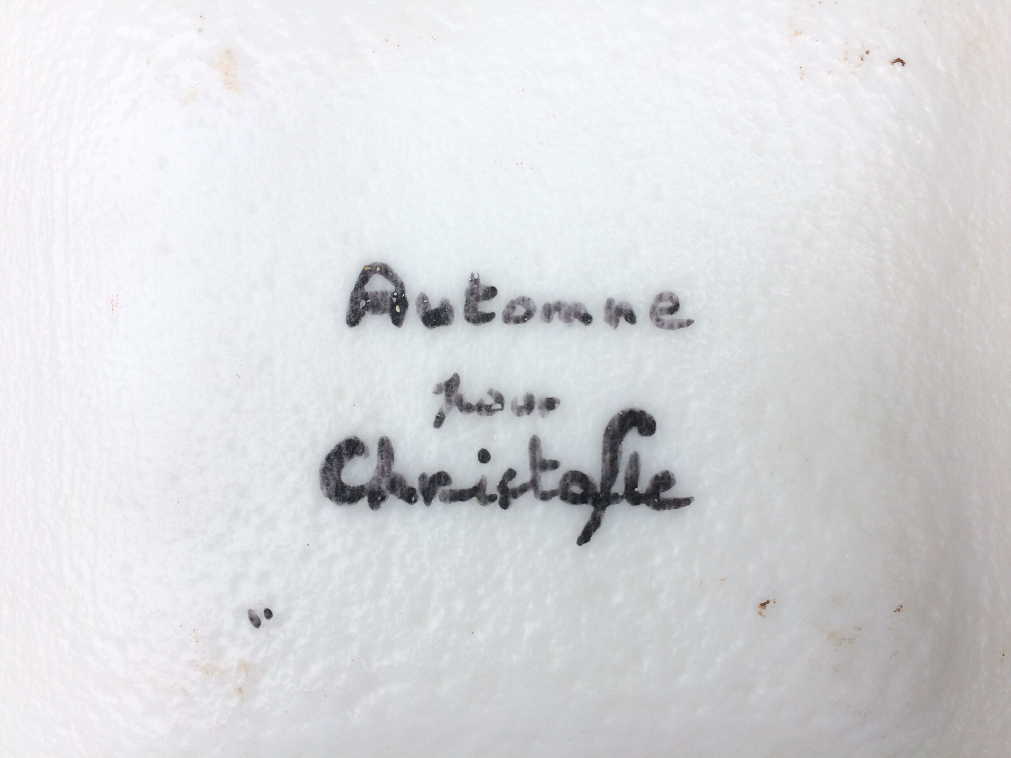 Autumn art deco dish for Christofle opalin glass