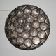 Round iron-ring glass ceiling lamp by Limburg Glashütte 1960s Germany