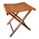 Tabouret de en Cuir et Bois Style Curule