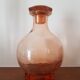 Vintage pink glass liqueur carafe