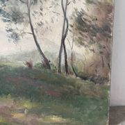 La clairière, huile sur toile “Souvenir de mon frère Pierre 1898”