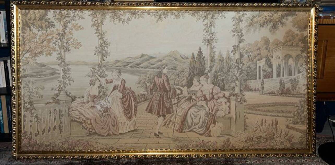 Large Aubusson Tapestry - 18th Century Gallant Scene - 200x10