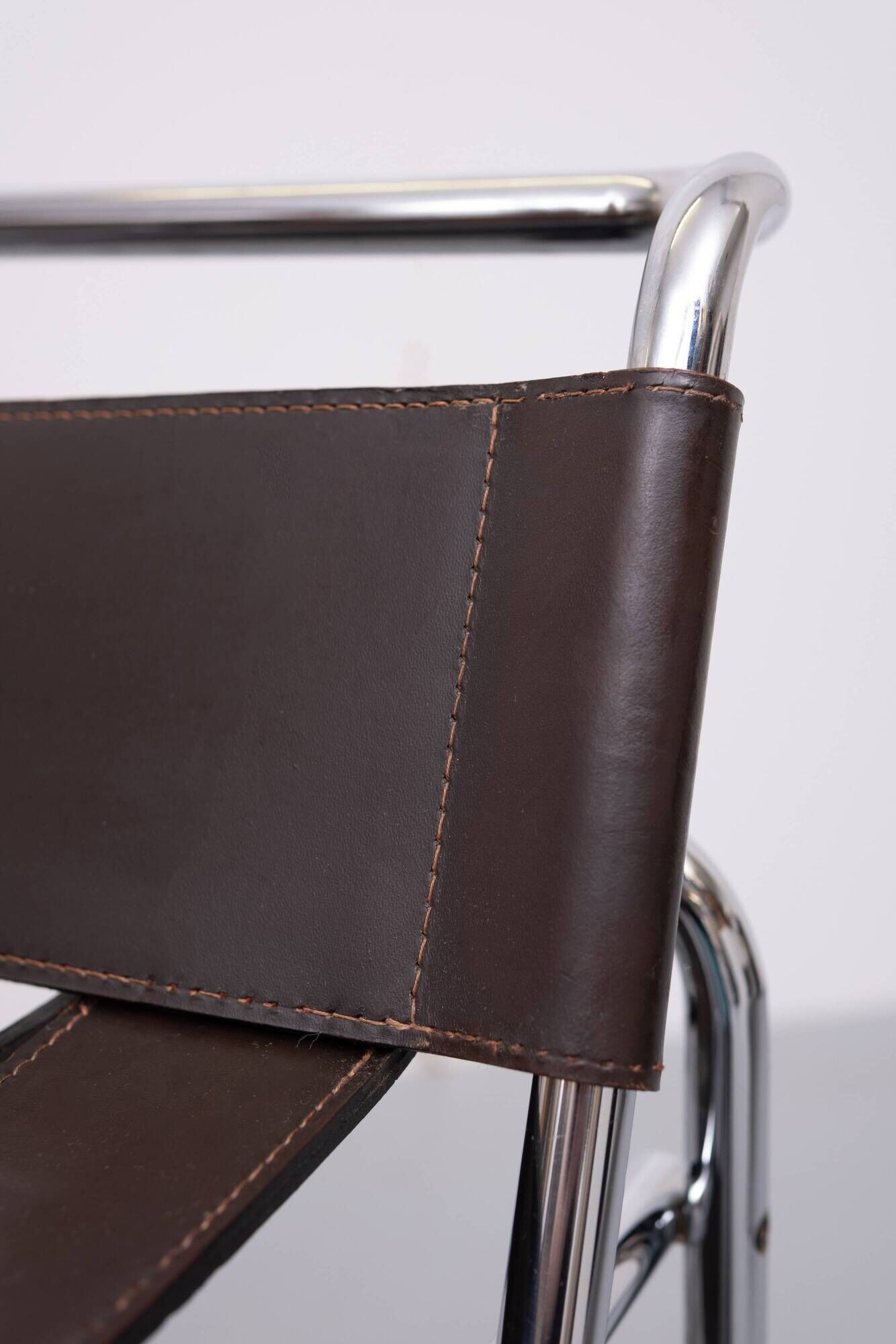 Wassily Dark Brown B3 Armchair Chair by Marcel Breuer for Gavina 1960s