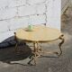 French Vintage Onyx Marble Bronze Coffee Table Style Louis XV 60s