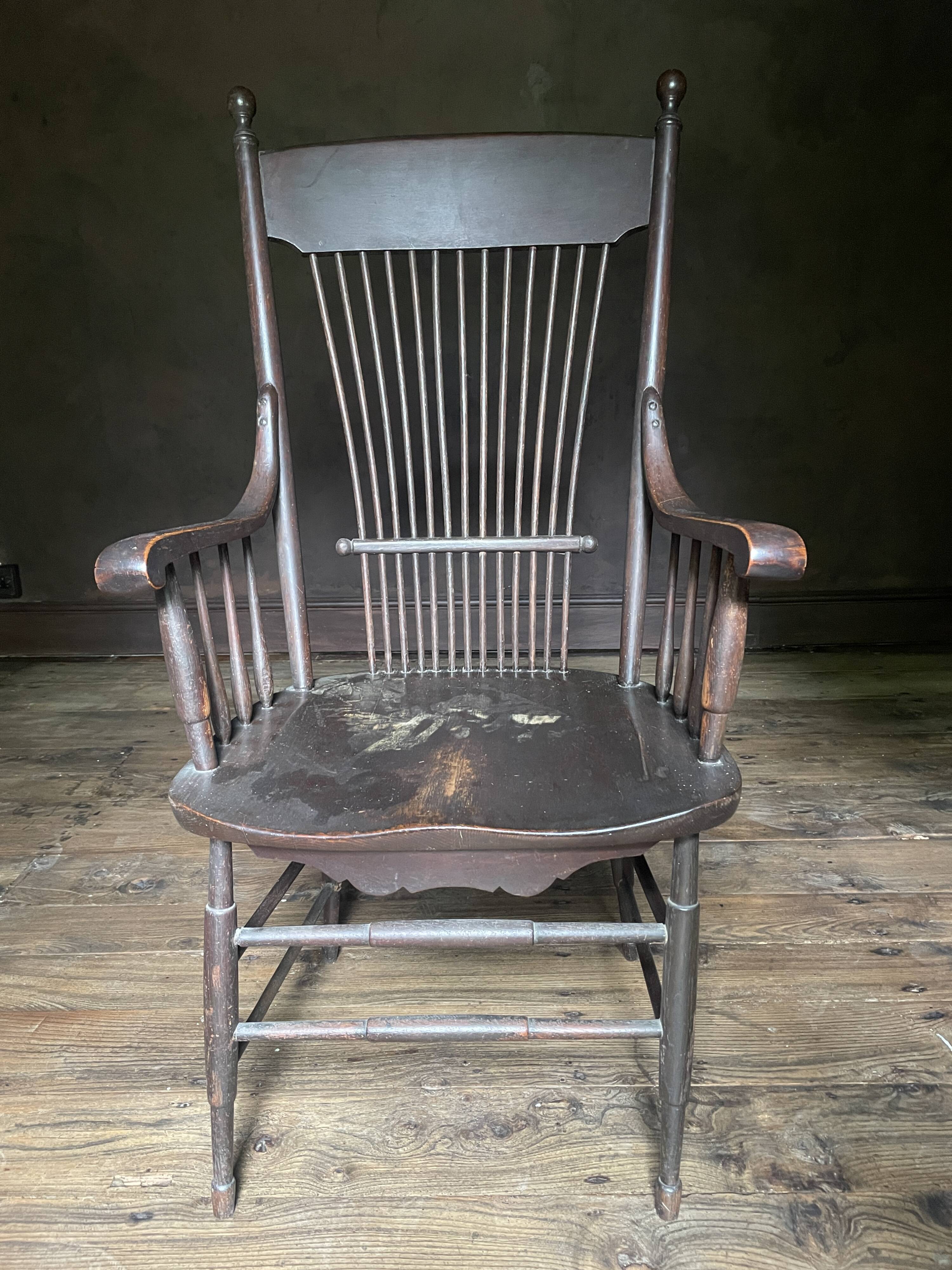Antique Comb Back Windsor Armchair | Country House Chair | Primitive Folk F