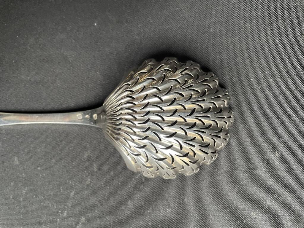 Large sprinkler spoon in 925°/00 silver - 19th century