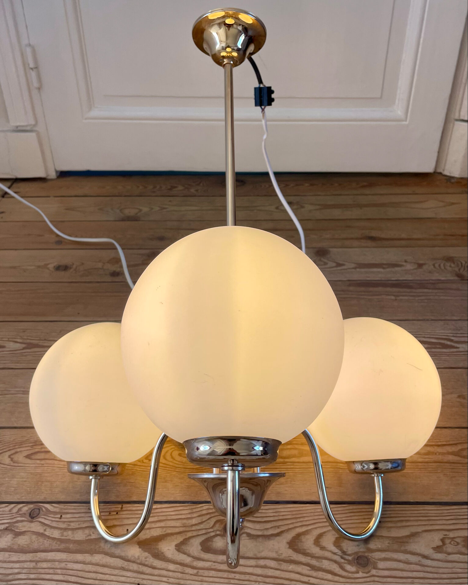 Lustre laiton opaline vintage