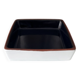Vintage Ceramic Ashtray / Catchall Tray | Deep Navy Blue & White
