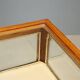 Showcase table in mahogany with bevelled glass.