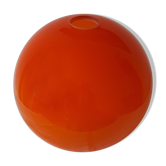 Orange glass globe for hanging lamp
