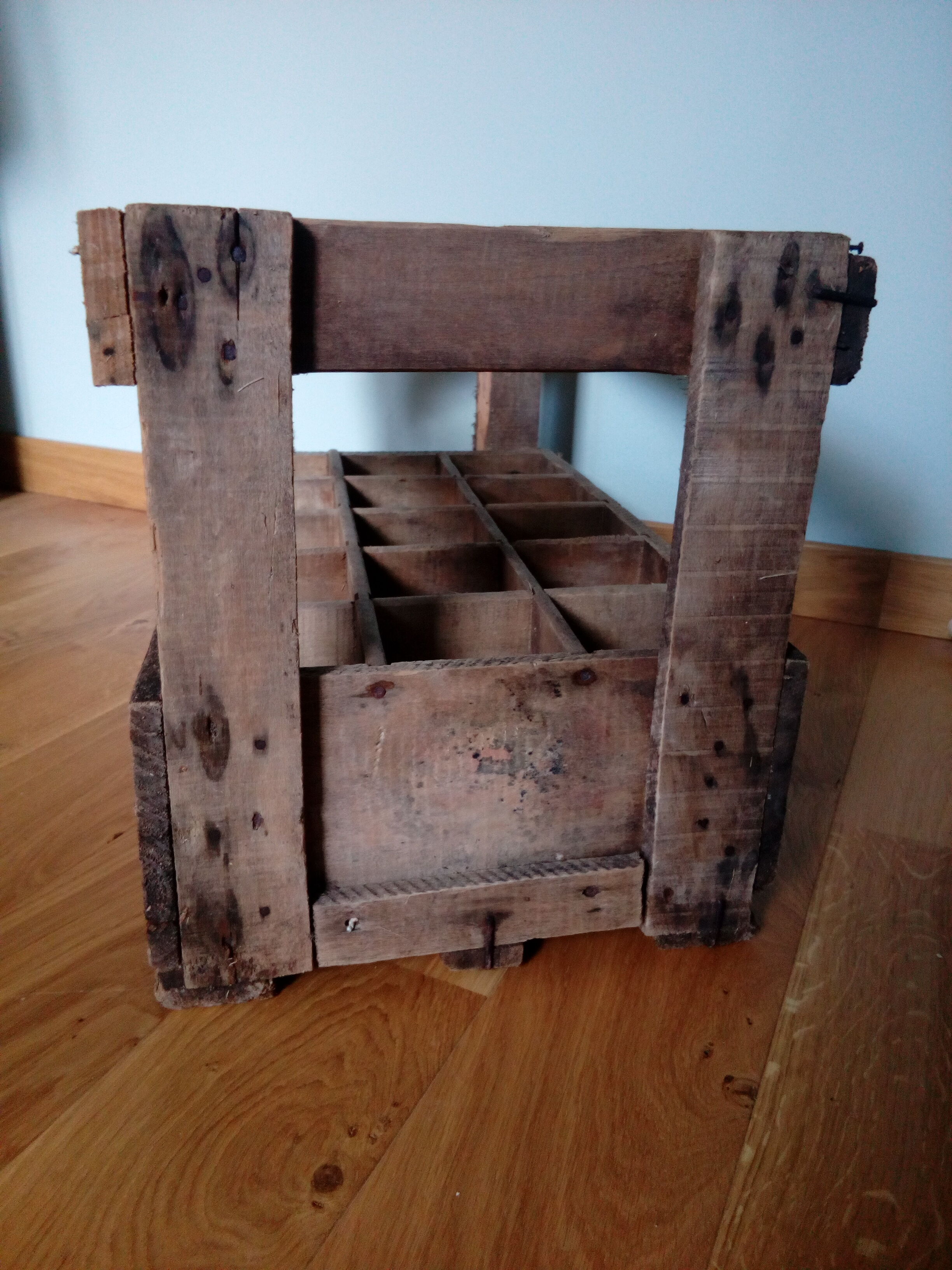 Bottles in wooden box