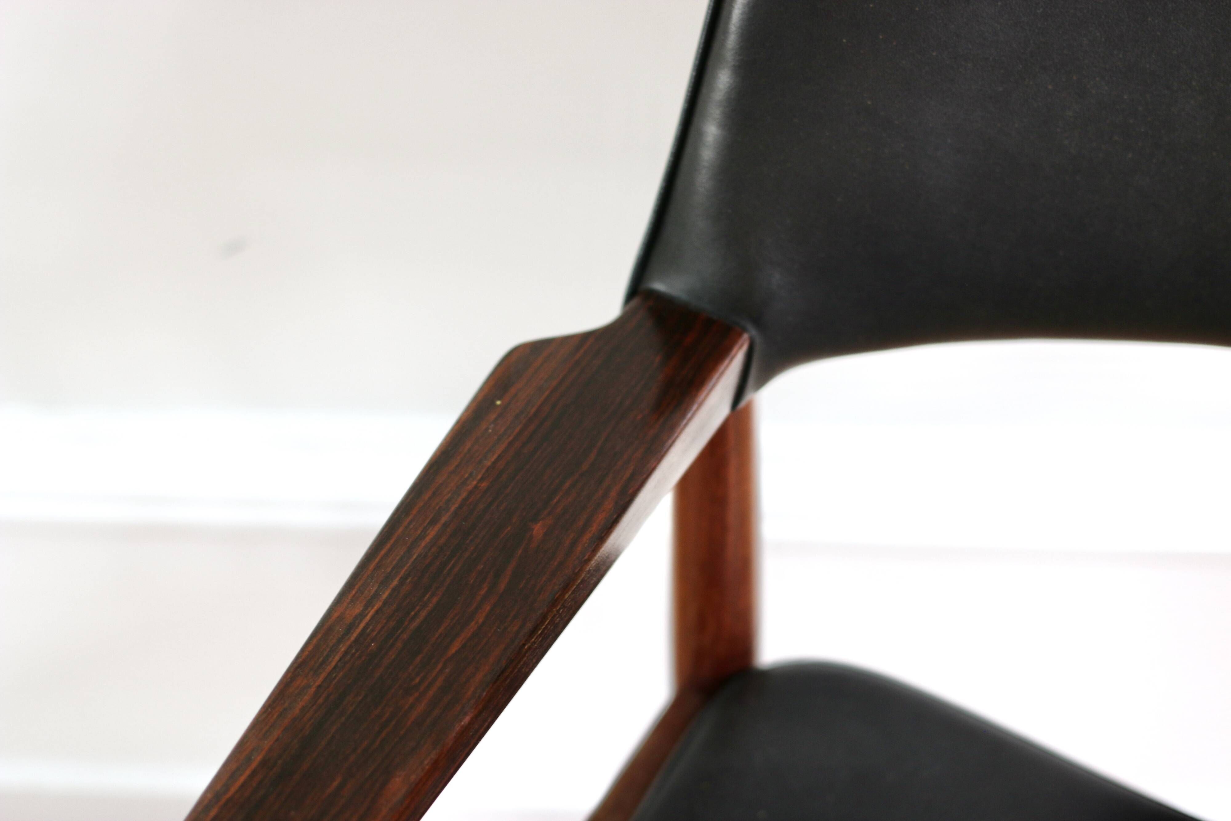 Vintage Scandinavian armchair in rosewood by Erik Worts, 1960.