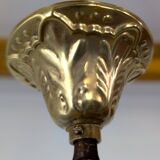 Amber glass pendant light