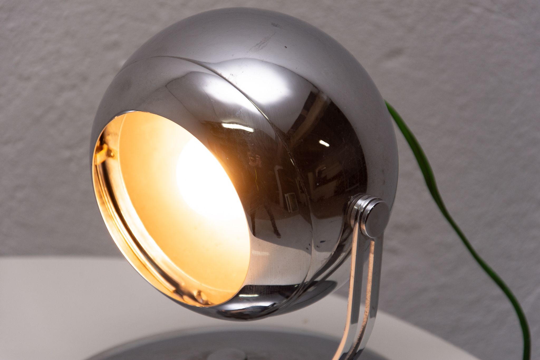 Pair of mid century space-age positioning desk lamps, 1960, Central Europe