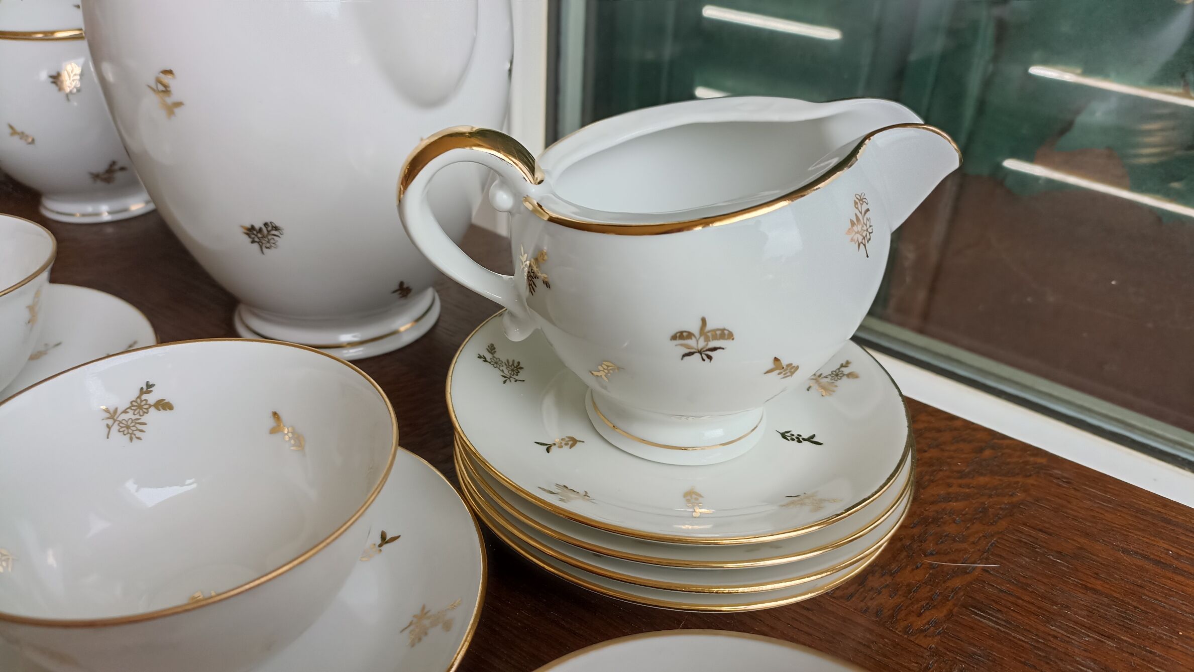 Foëcy porcelain coffee set - SFP - White and gold
