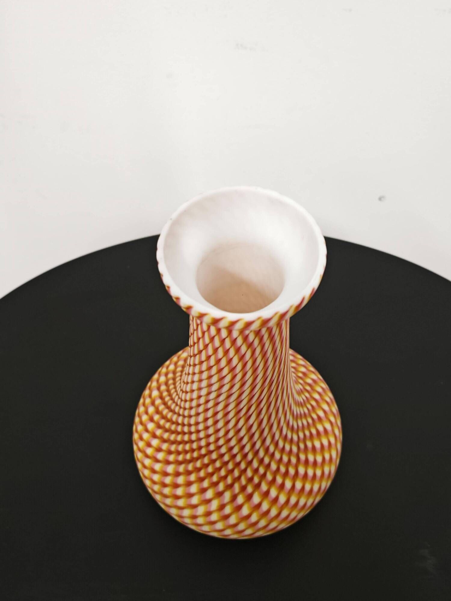 Victorian satin glass vase by Stevens and Williams, 1880s.