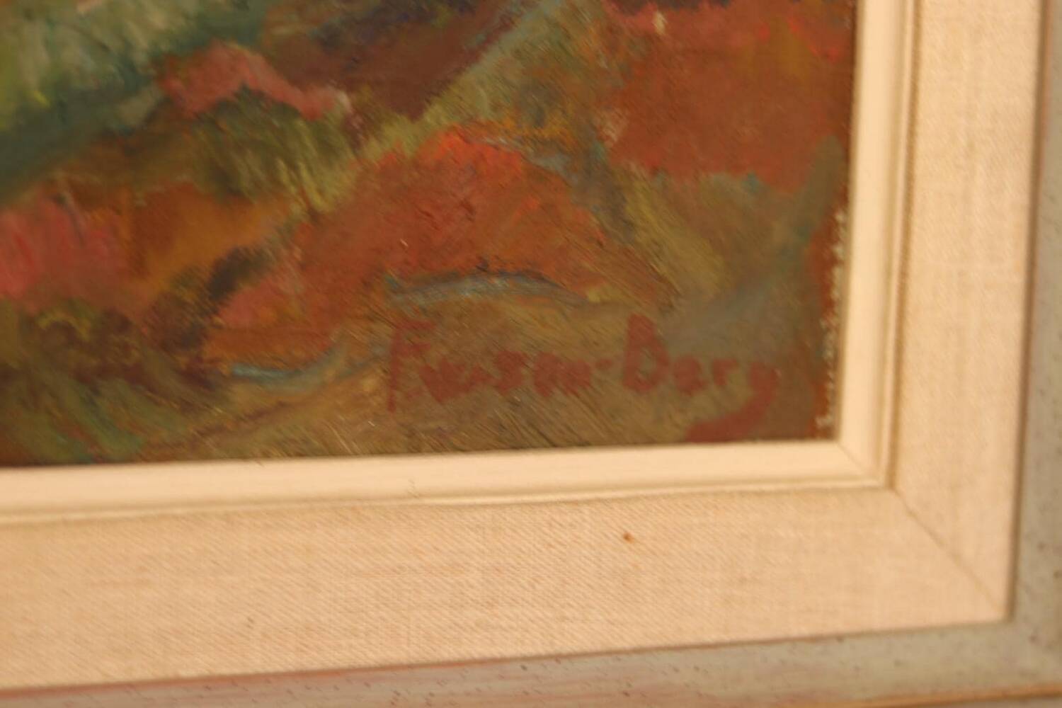 Original Mid Century Swedish Oil on Canvas – “Pine Forest” by Frans Be