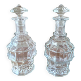 Pair of antique decanters from the 19th century.