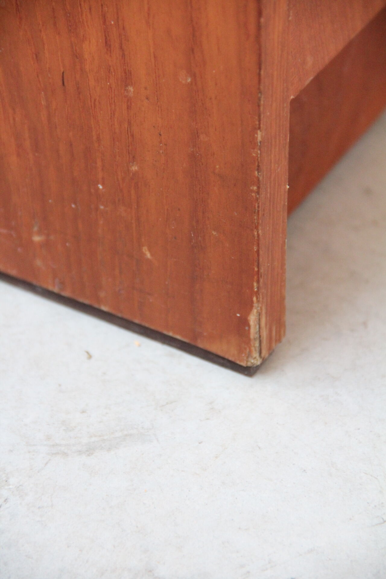 Vintage shoe cabinet teak veneer