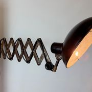 Large German Industrial Scissor Wall Lamp from Helion Arnstadt, 1950s