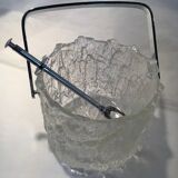 Scandinavian design frosted glass ice cube bucket