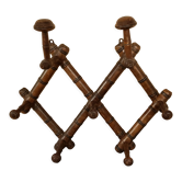 Porte manteau mural extensible en bois