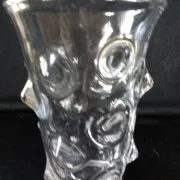 Crystal vase with a peak decoration from the 1960s-1970s.