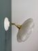 Vintage art deco wall lamp with white Clichy glass shade