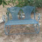 Large wrought iron rocking chair