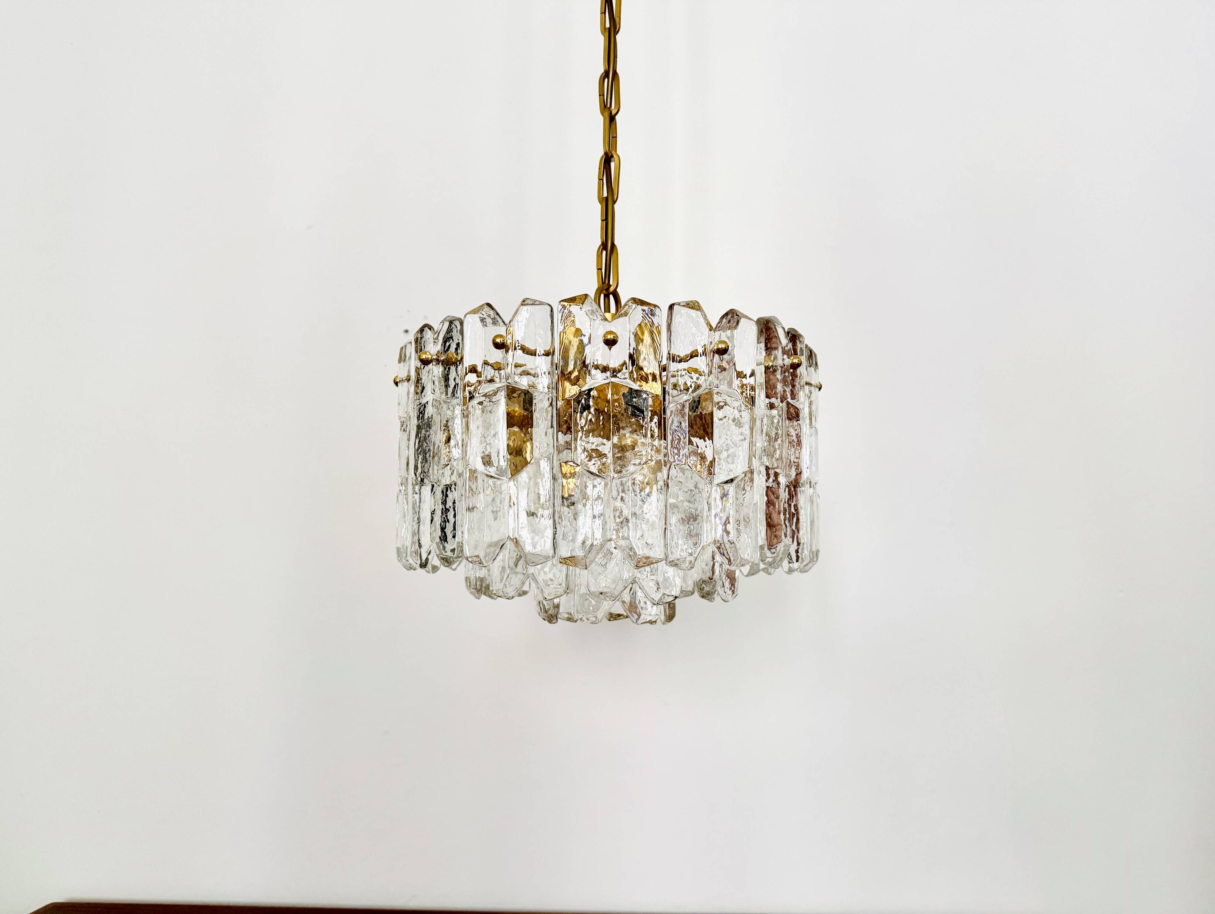 Palazzo Ice Glass Chandelier by J.T. Kalmar