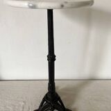 Marble bistro pedestal table, plant holder